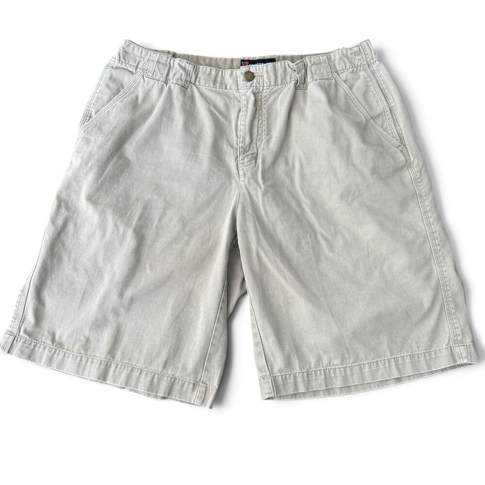 SCOTTeVEST TEC Sev Walking Shorts Men 36 Tan Cargo 8 Pocket Cotton Twill Utility